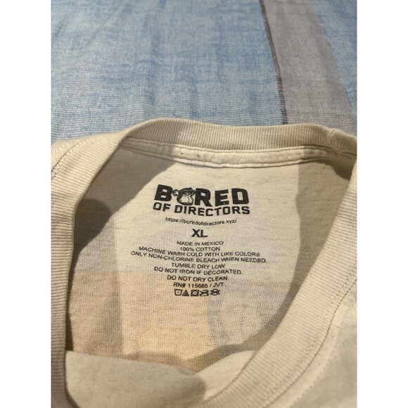Bored of directors men's XL double-sided cream t shirt - Picture 6 of 6